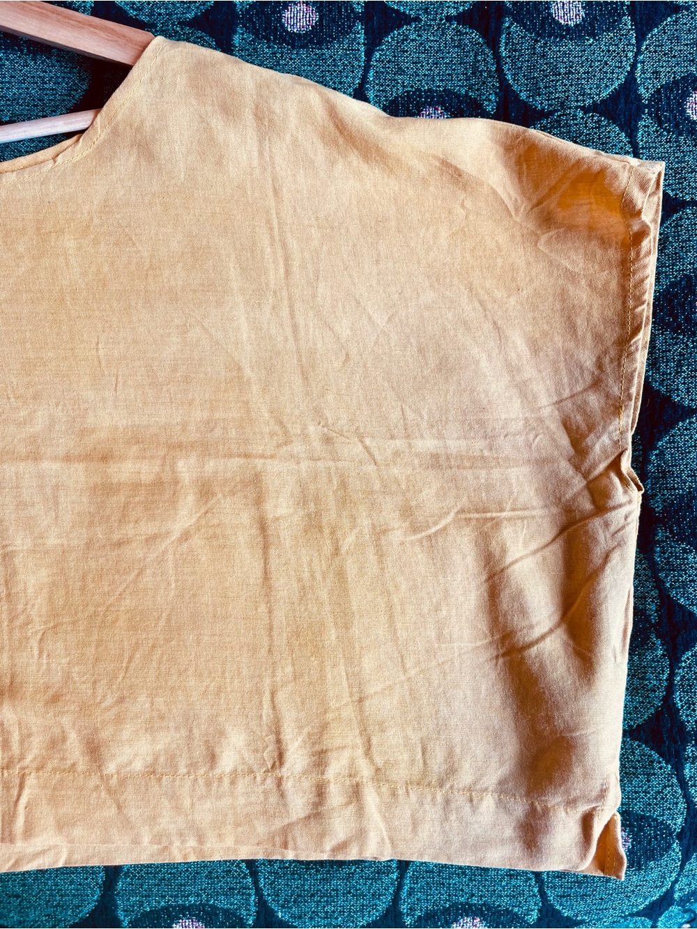 Miranda Bennett Relaxed Boxy Crop Top in Yellow - Picture 6 of 9